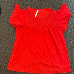 NY Collection Red Women's Blouse